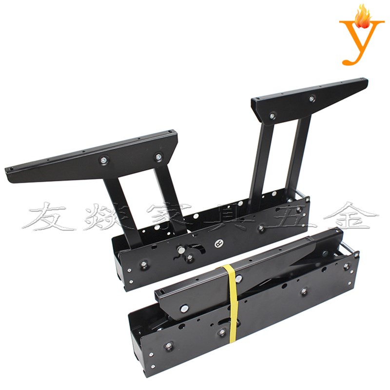 客厅简约餐桌茶几升降架迷你小户型两用茶几架弹簧升降茶几架五金