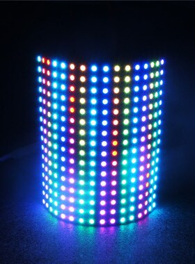 柔性 全彩RGB 像素屏 WS2812B SK6812 雷射显示屏8x32 16x16 8x8