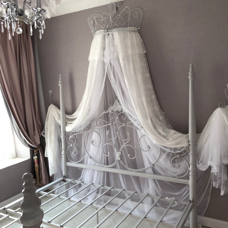 欧式宫廷蚊帐装饰白色公主纱帐纱幔加厚防蚊床幔双层婚庆双人床帘