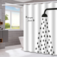 北欧浴室帘加厚防水防霉浴帘布卫生间浴帘套装 免打孔洗澡沐浴帘子