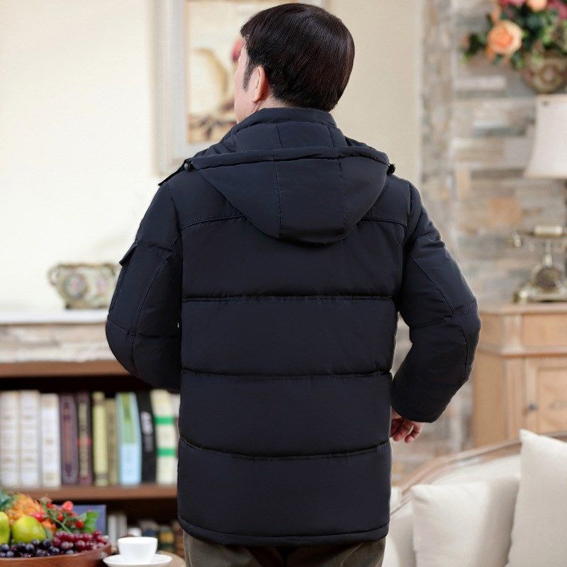 中老年羽绒服男加厚保暖羽绒服老年人羽绒中长款爸爸款宽松外套