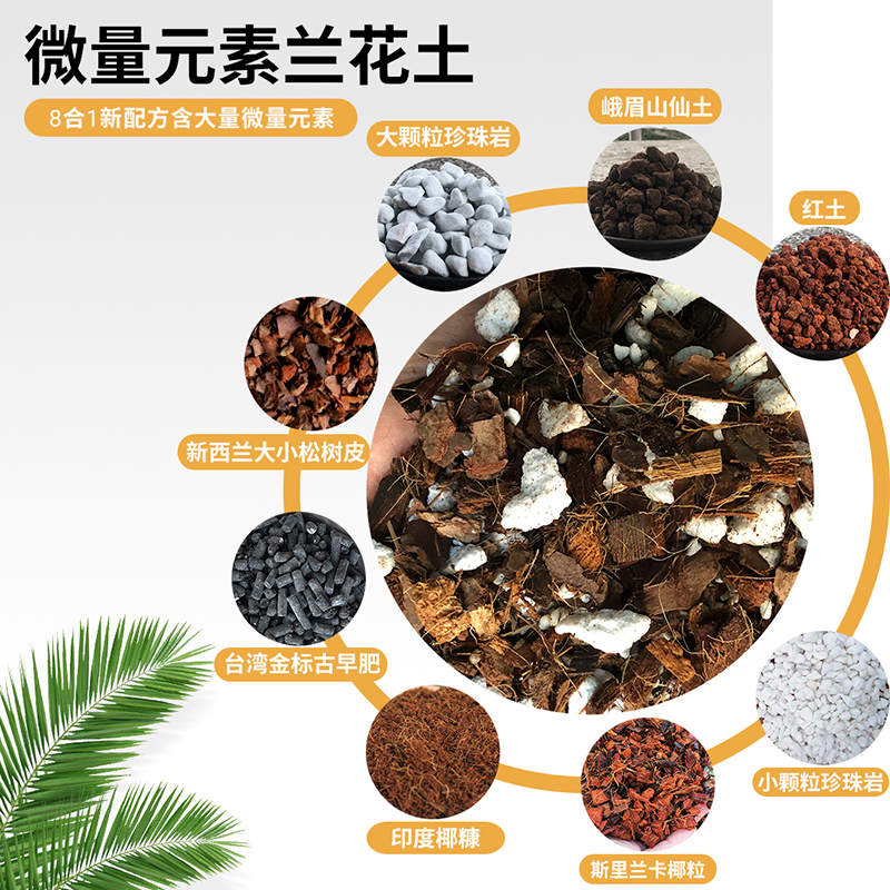 兰花土专用土植料绿植花卉苗木介质蝴蝶兰石斛多肉君子兰营养土树