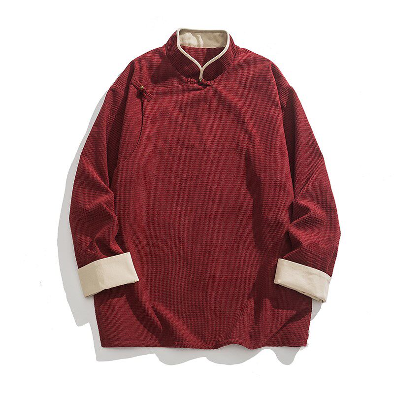 秋冬中国风男装中式华服夹克斜襟汉服民族服复古立领唐装外套马褂,男装,其他民族服装,淘宝优惠券,粉丝福利购,淘宝优惠卷