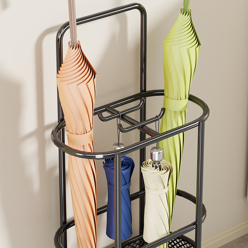放伞架家用电梯口立伞筒收纳置物架轻奢铁艺沥水雨伞架门口雨伞桶