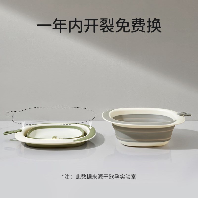 欧孕婴儿洗脸盆洗屁屁洗脚盆新生儿洗屁股盆子宝宝可折叠脸盆