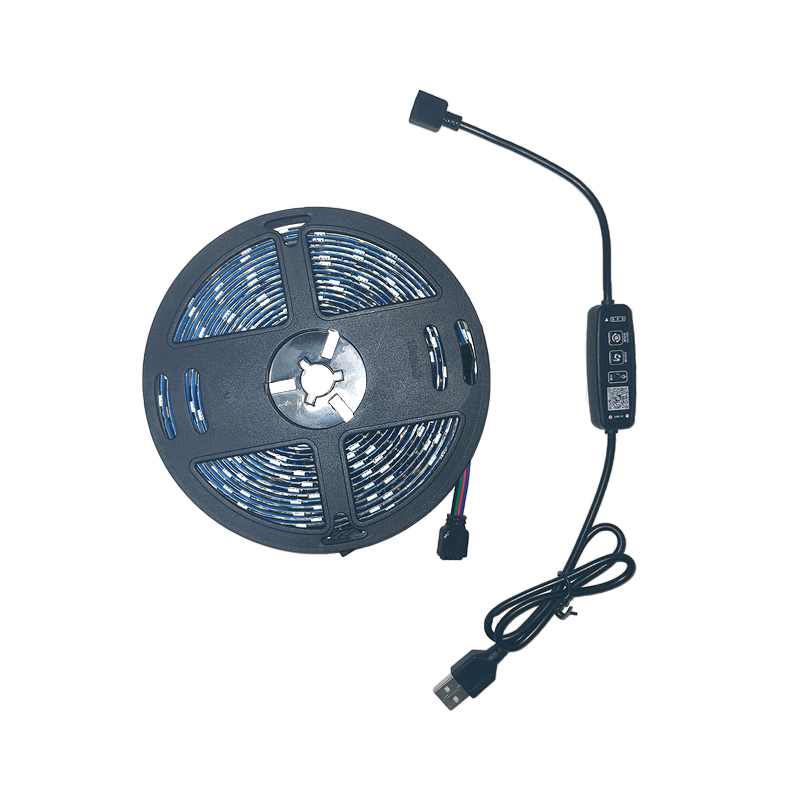 幻彩RGB拾音氛围灯带自粘usb5v宿舍电竞桌面装饰跑马律动led灯条