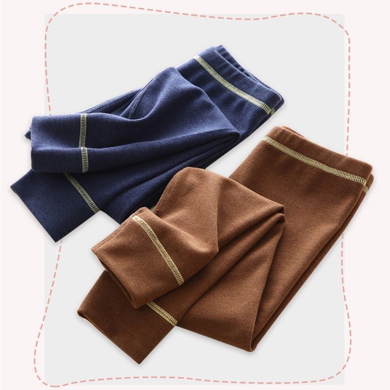 【加肥加大】胖宝宝儿童保暖裤秋冬德绒秋裤双面加厚男女童打底裤