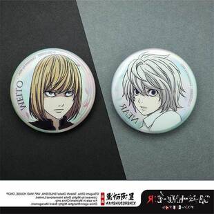 【官谷】 死亡笔记本二次元正版周边 人设徽章 梅罗 尼亚 吧唧