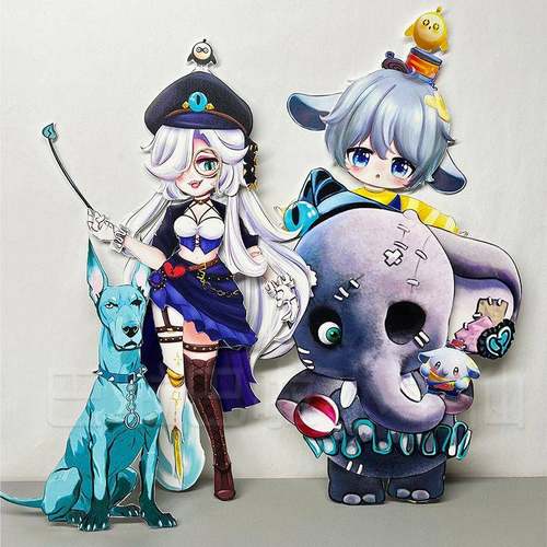 城市漫步盲盒蛋仔派对追捕者纸偶人魔警艾琳疯象哑女斯黛拉小丑全