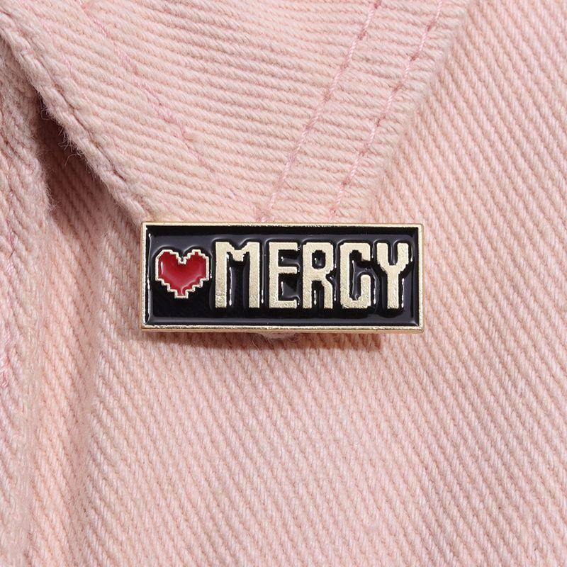 传说之下胸针游戏周边金属徽章MERCY怜悯爱心勋章衣服包包挂件