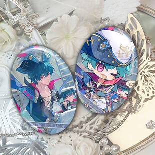 鸣潮周边布兰特椭圆双闪反光吧唧徽章谷子胸针无料扎包闺蜜送礼物