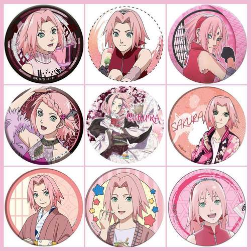 适用店长推荐自制火影忍者小樱动漫徽章春野樱复古风格胸周边吧唧