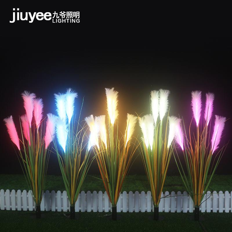 led芦苇地插灯 庭院灯装饰仿真发光蒲苇灯草坪地插灯芦苇灯