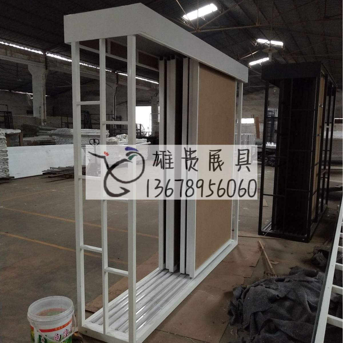 画框展示架 涂料艺术漆展示架 瓷片平推展柜移门式展架 瓷片展架