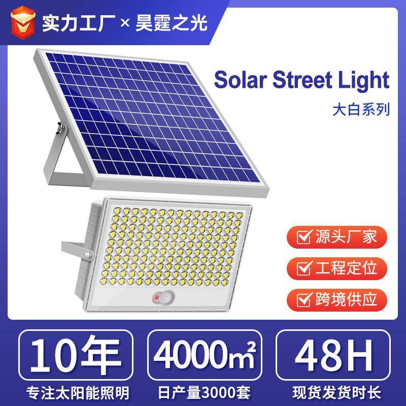 太阳能灯超亮LED投光灯家用户外庭院灯人体感应新农村室内外路灯