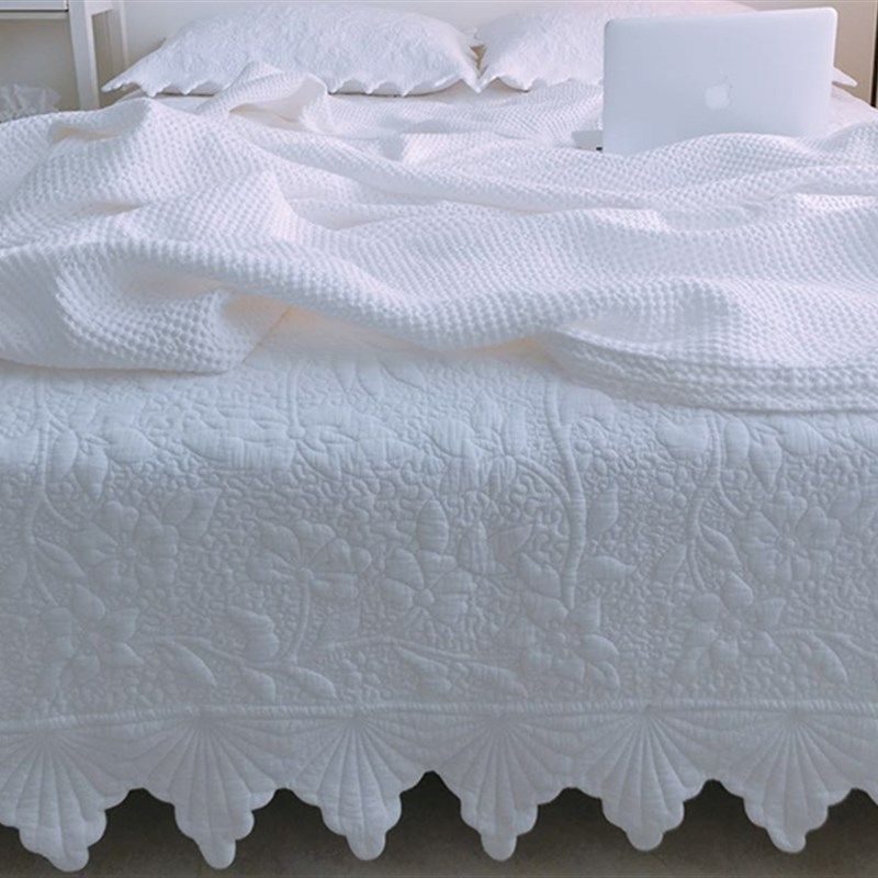 韩式外贸衍缝被床盖三件套双人全棉水洗空调被纯棉夏凉水被床单,床上用品,床单,淘宝优惠券,粉丝福利购,淘宝优惠卷