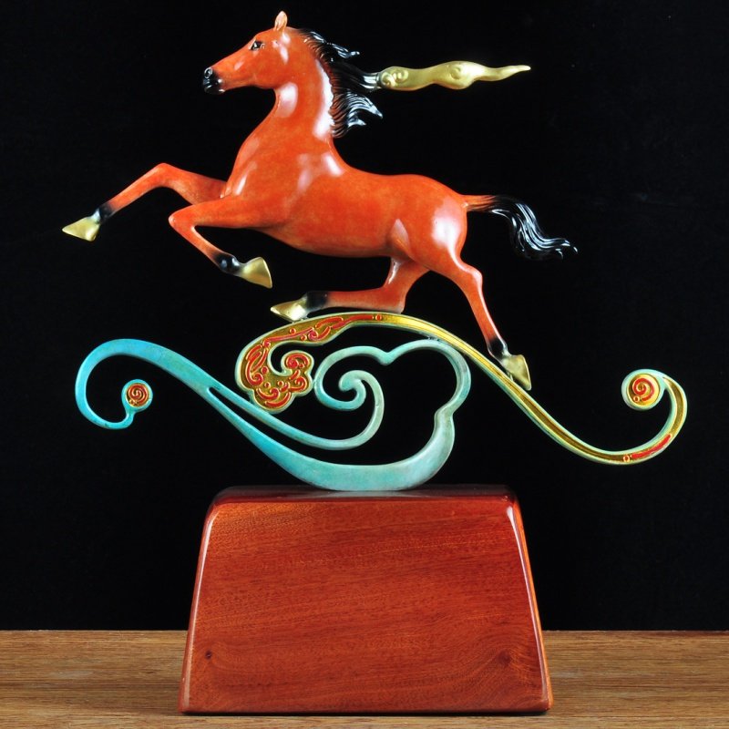 彩铜马到成功马摆件志在千里家居客厅电视柜玄关装饰品商务送礼品,家居饰品,装饰摆件,淘宝优惠券,粉丝福利购,淘宝优惠卷