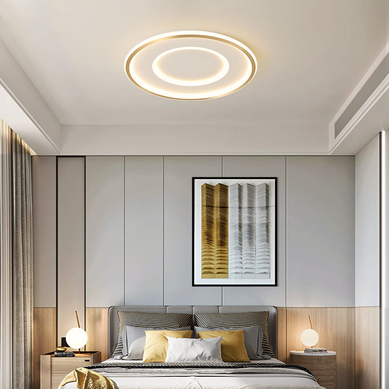 2021年新款现代简约亚克力面罩家用房间卧室圆形智能led吸顶灯饰