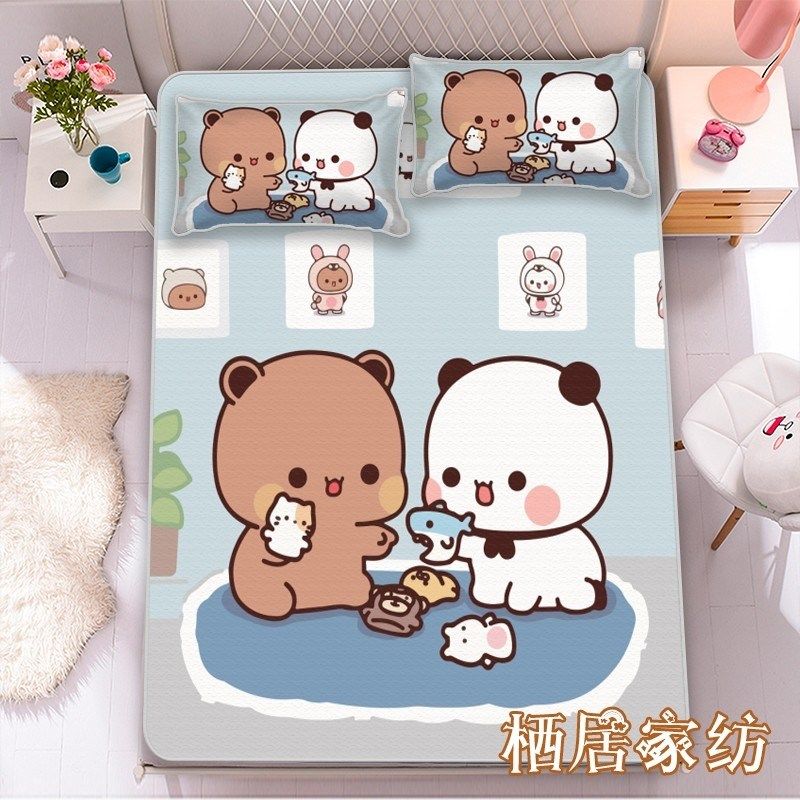 卡通一二布布凉席j女孩可爱夏季冰丝席空调席子学生宿舍10m可机,床上用品,冰丝席,淘宝优惠券,粉丝福利购,淘宝优惠卷
