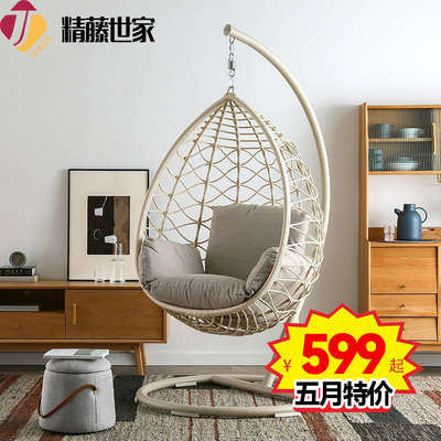 吊篮椅子室内秋千摇篮椅t摇摇椅户外秋千家用阳台吊床北欧风吊椅