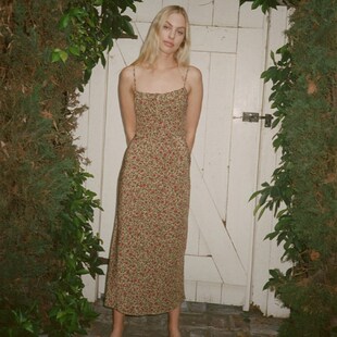 法国小众 法式复古吊带裙 2022夏季收腰显瘦碎花连衣裙 短/中长款