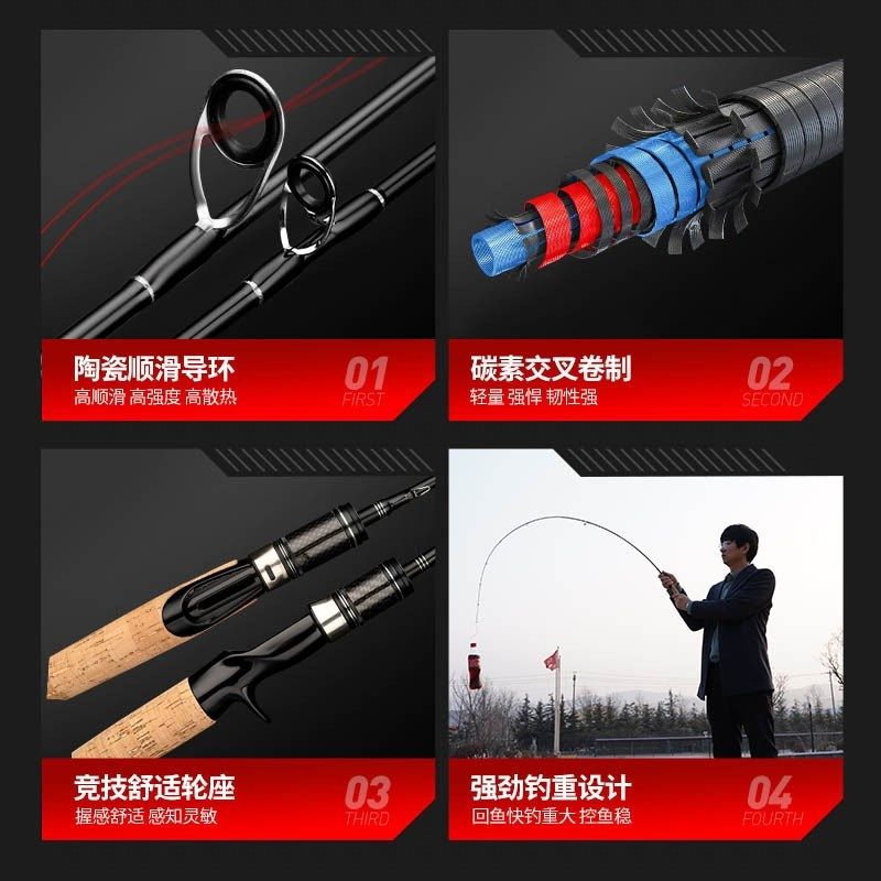 科迈龙秋木实心马口竿UL超软调碳素白条竿直枪柄杆纺车轮路亚竿