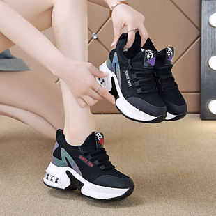 显瘦厚底休闲运动鞋 老爹鞋 子女2021新款 爆款 百搭春秋季 内增高女鞋