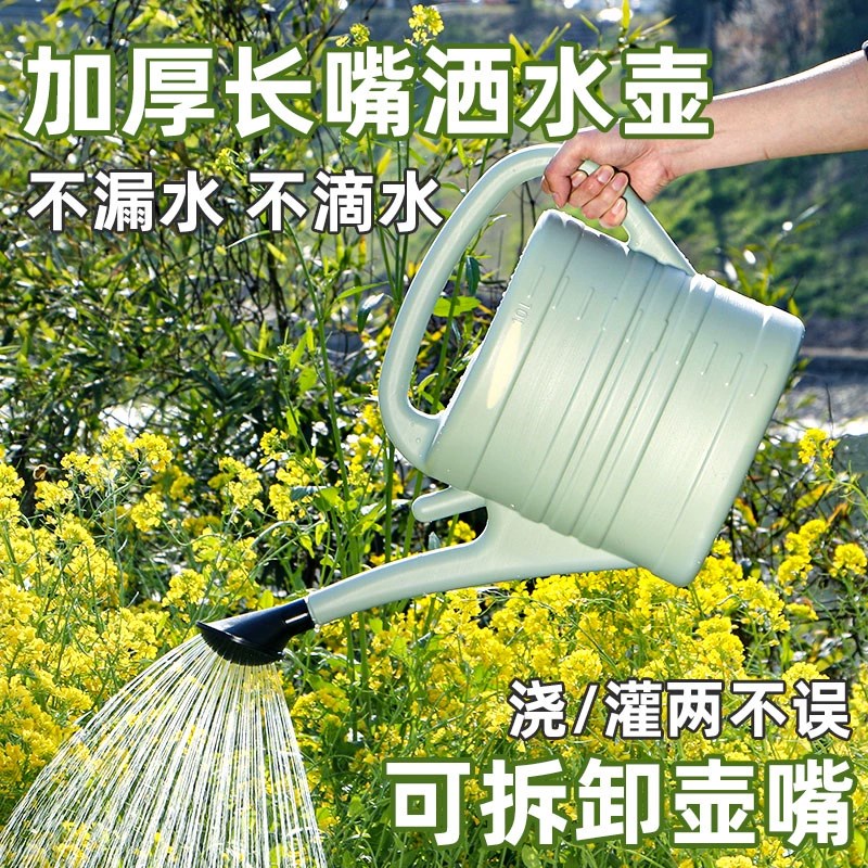 加厚洒水壶浇花家用大喷壶塑料浇水壶园艺浇菜壶长嘴花洒壶淋花壶