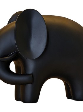 现代简约砂岩大象摆件一对玄关装饰招财大象送朋友乔迁新居礼物