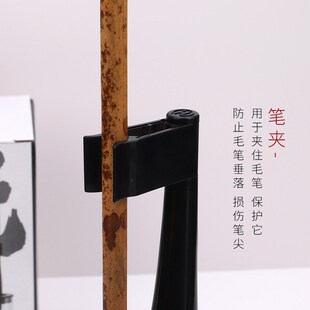 多功能免洗毛笔笔架n洗笔缸创意新中式文房四宝晾笔夹保湿润笔笔