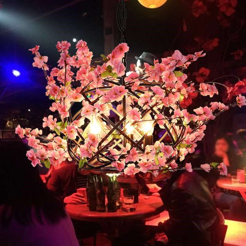 复古工业风吊灯i奶茶店吊灯音乐餐厅酒吧烧烤吧清吧植物吊灯