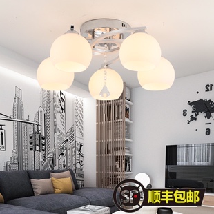 卧室可换灯泡创意小户o型客厅简约大气吸顶led圆形房间现代餐厅灯