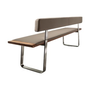 轻奢不锈钢长条凳休息等位凳铁艺餐厅餐边凳靠背长凳凳子餐饮商用