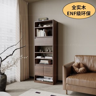 中古风实木书架书柜隔断柜法式复古置物架展示柜博古架客厅储物柜