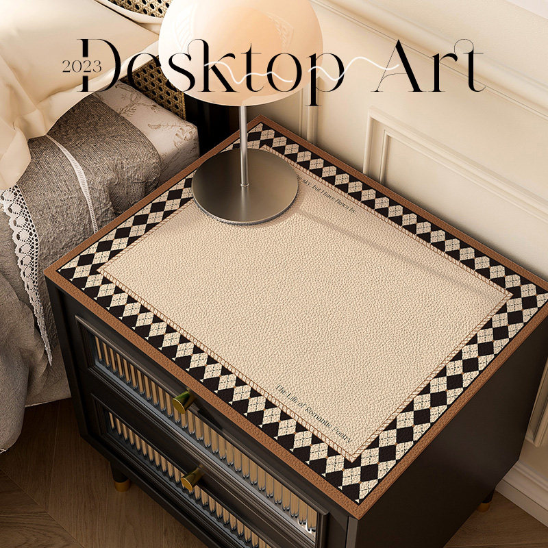 美式床头柜桌垫防水防油免洗桌布洗衣机台面盖布皮革防尘桌面垫子,居家布艺,桌布,淘宝优惠券,粉丝福利购,淘宝优惠卷