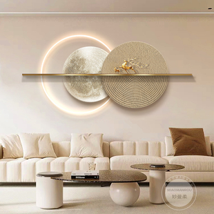 轻奢大气沙发背景墙装饰画现代简约客厅高级感挂画卧室Z床头壁灯