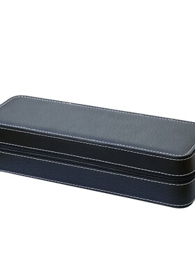 德莱士现货黑色鸵鸟纹puu皮革手表收纳防尘拉链包手表收纳包