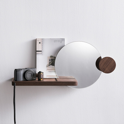 十二时慢光临搁板墙上一字实木置物架玄关壁挂层板现代简约装饰架