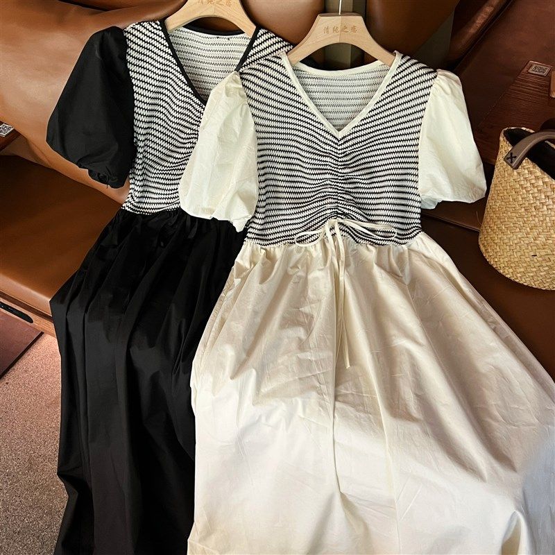 哺乳期夏装外出时尚辣妈款法式泡泡袖拼接连衣裙夏季产后喂奶衣服,孕妇装/孕产妇用品/营养,哺乳衣/月子服,淘宝优惠券,粉丝福利购,淘宝优惠卷