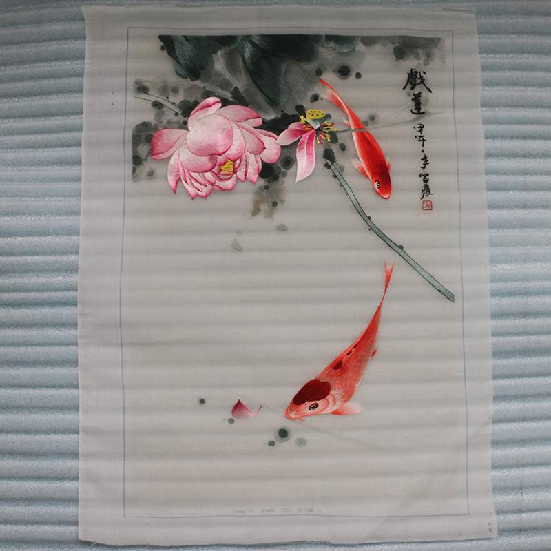 苏州传承刺绣绣片客厅书房办公室装饰画手工苏绣花卉未装裱绣片图片