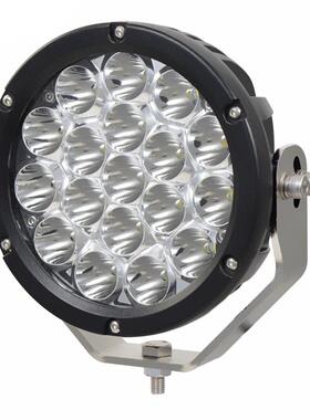 90W瓦黑色高亮圆形LED前照灯工程用作业灯铝合金外壳大灯