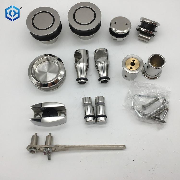 304不锈钢玻璃移门配件淋浴房玻璃移门滑轮浴室平移玻璃门配件