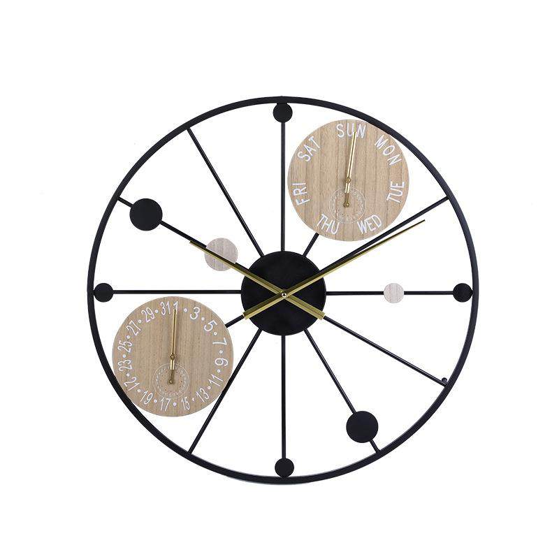 简约铁艺客厅时尚挂钟钟表家用北欧轻奢时钟表挂墙