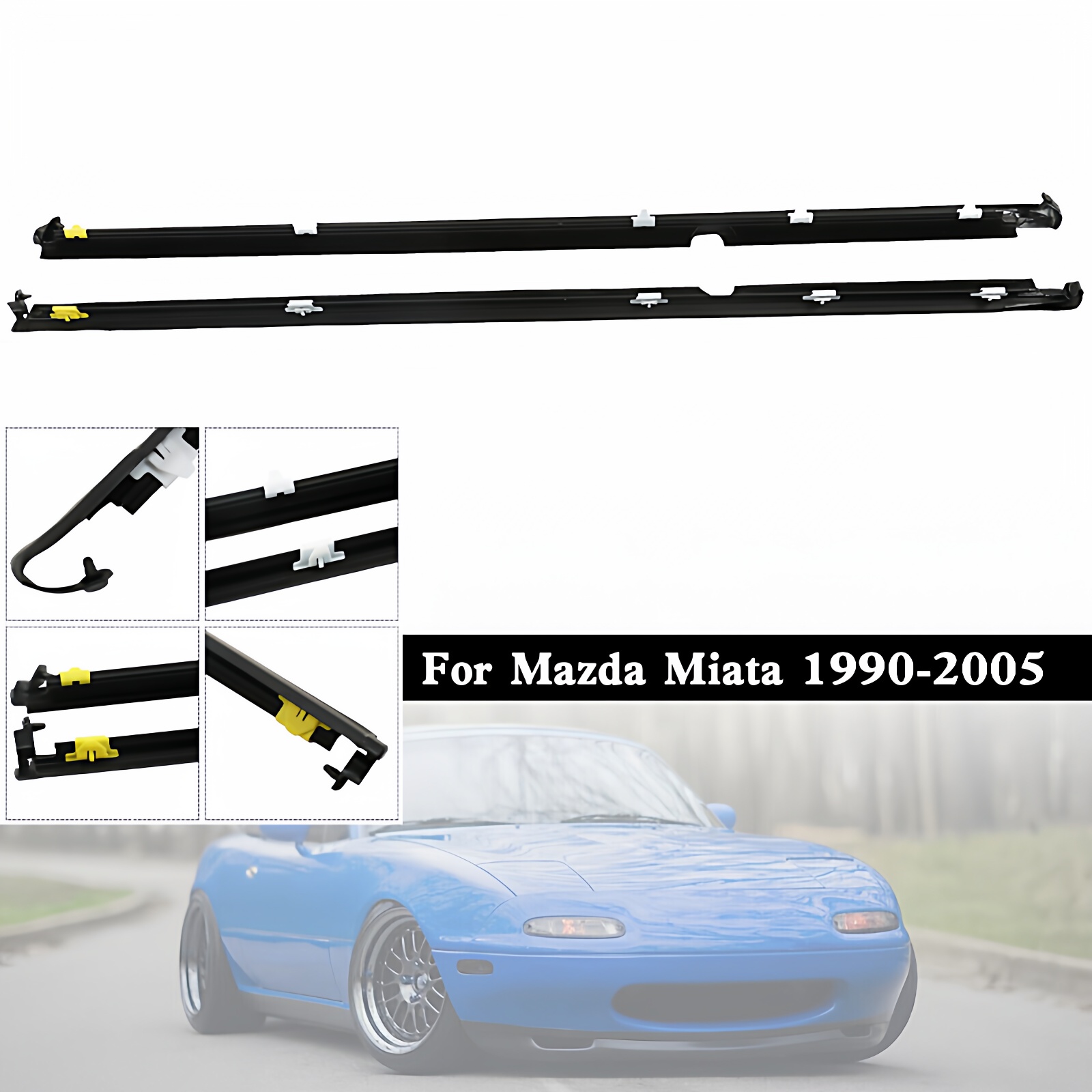 适用马自达MX5Miata车门窗玻璃外压条挡水切密封条NA01-58-810F