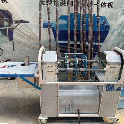 新款全自动甘蔗削皮机切节电动切断削皮切断一体机摆摊仿手工去皮