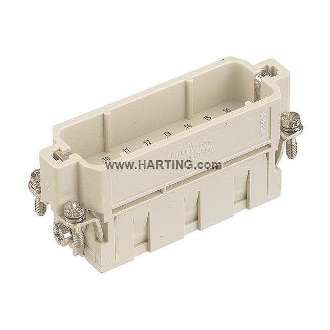 harting重载连接器16芯公芯09200163001HAN16A-M-C冷压式