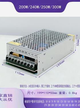 200W240W300W开关电源12V15V24V28V30V32V36V40V42V43V48V60V