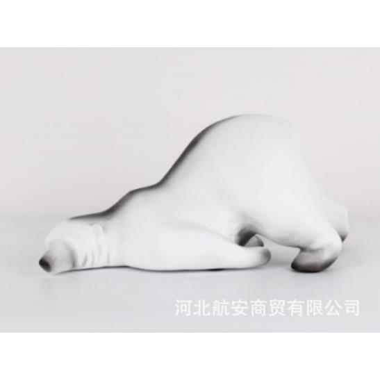 现代简约创意树脂卧熊摆件样板房售楼处桌面儿童房书架软装饰品