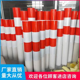 玻璃钢警示桩地埋式红白反光示警桩公路道口标柱夜间防撞道口桩