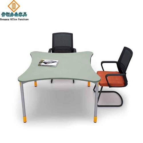 时尚异形会议洽谈桌简约正方三角茶几桌架組合东莞办公家具